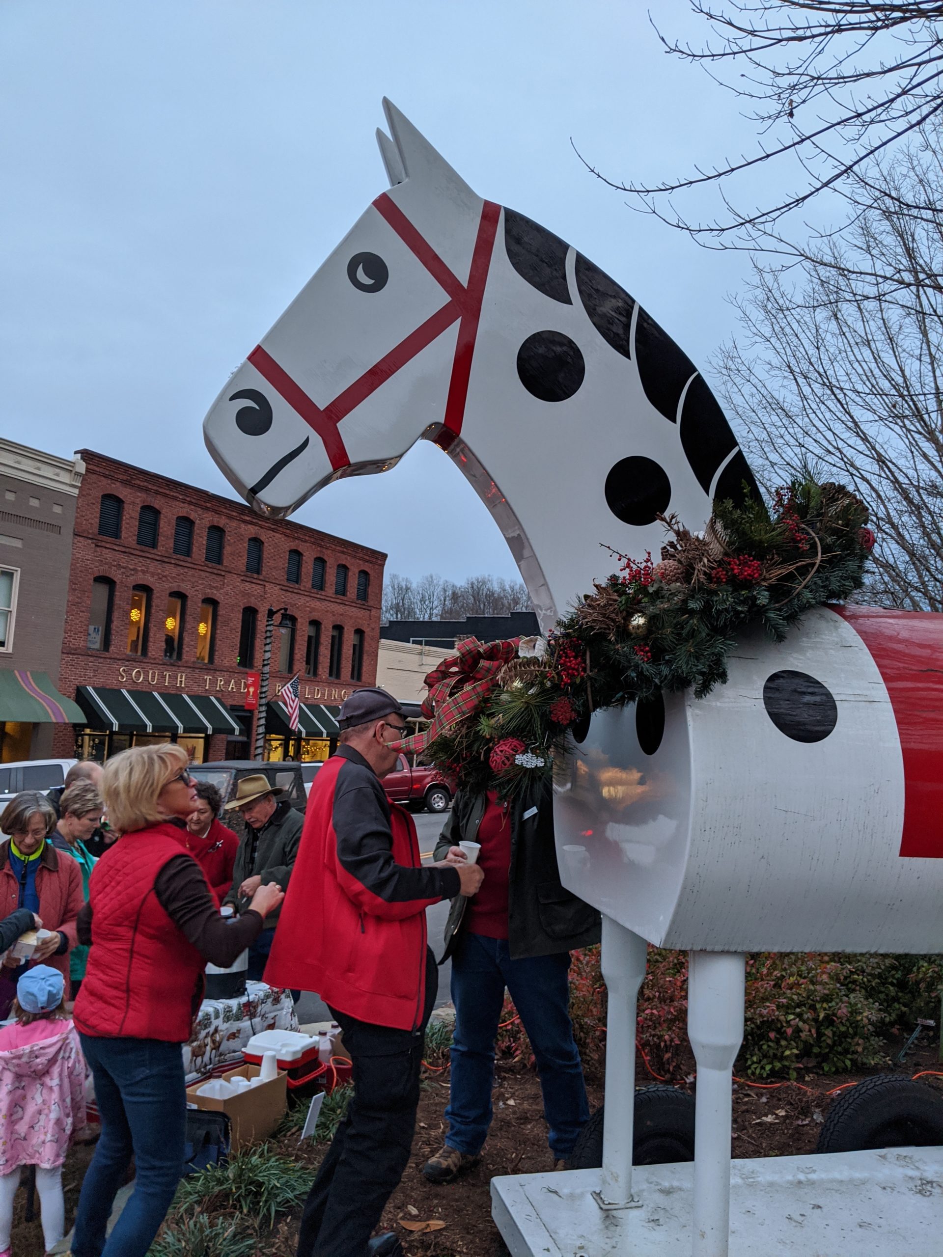 Annual “Morris the Horse” Wreath Hanging Party Tryon Riding and Hunt